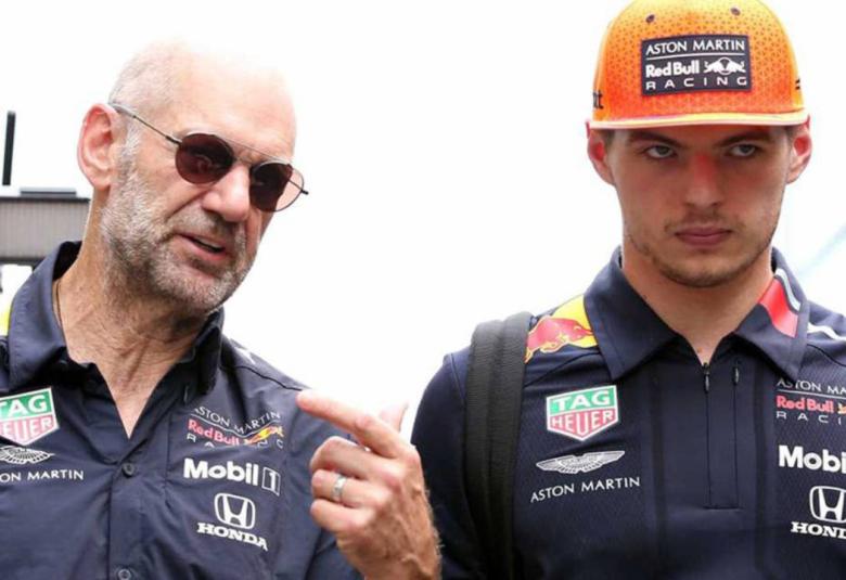 Adrian Newey y Max Verstappen